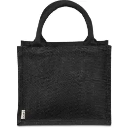 Okiyo Miyag Midi Jute Gift Bag Black Front
